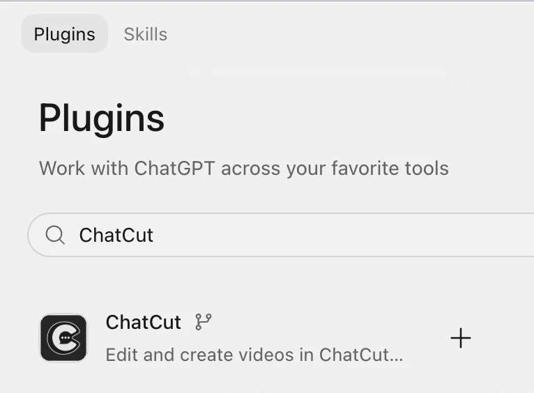 Search for ChatCut
